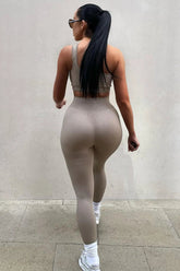 Effortless Triton Ribbed Seamless Legging - Taupe Fashion Nova